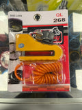 CANDADO DISCO MOTO CON ALARMA Y PIOLA