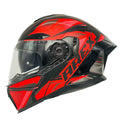 CASCO AREX ABATIBLE NEGRO MATTE ROJO TALLA M MR-903