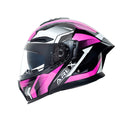 CASCO AREX ABATIBLE NEGRO ROSADO TALLA XS MR-903