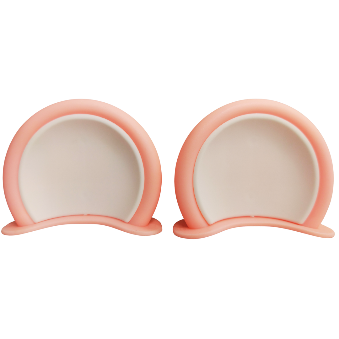 OREJAS DE OSO ROSADAS CON BLANCO PARA CASCOS