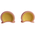 OREJAS DE OSO ROSADAS CON AMARILLO PARA CASCOS