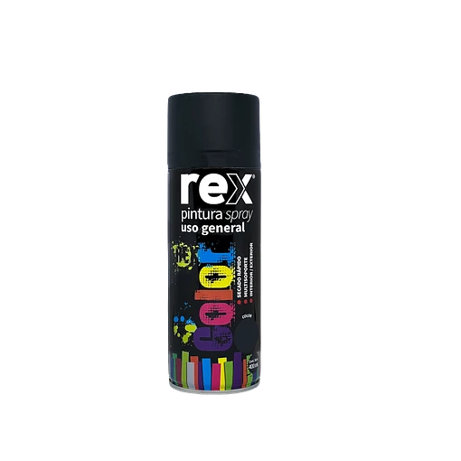 PINTURA SPRAY NEGRO BRILLANTE REX