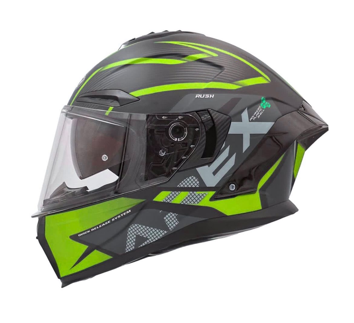 CASCO AREX INTEGRAL NEGRO MATTE VERDE MR-803