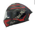 CASCO AREX INTEGRAL NEGRO MATTE ROJO MR-803