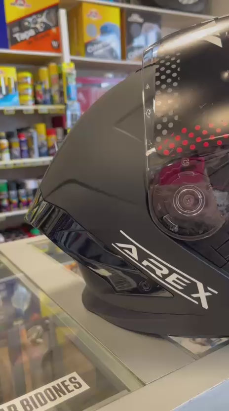 CASCO AREX ABATIBLE NEGRO MATTE TALLA XL MR-903