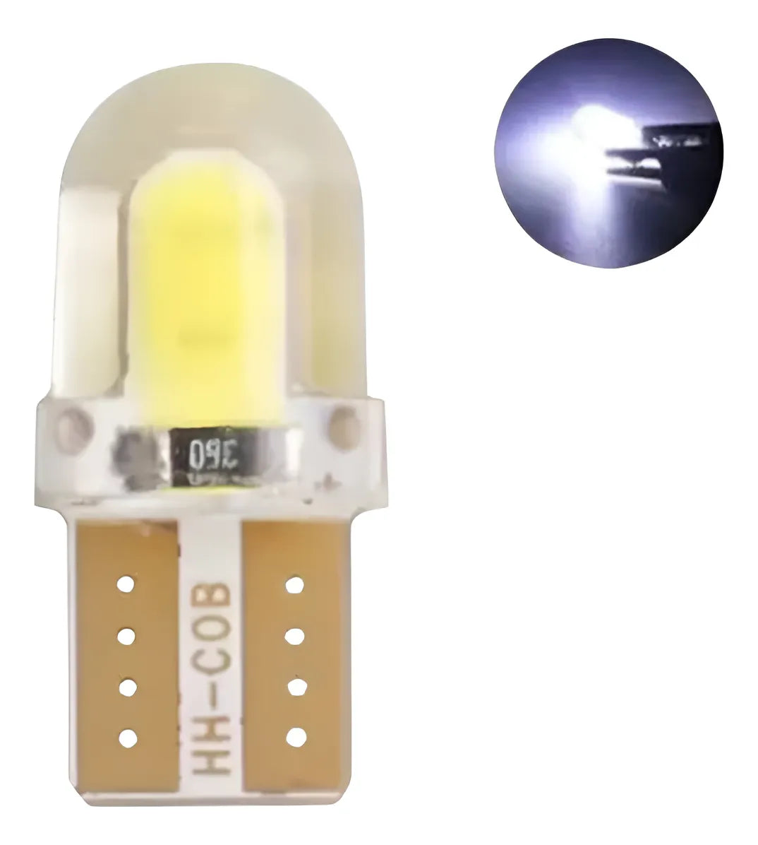T10 LED BLANCO SILICONA